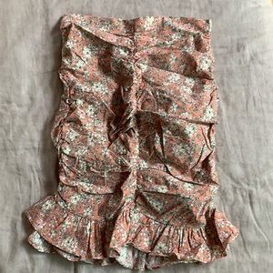 Rushed above the knee pencil skirt